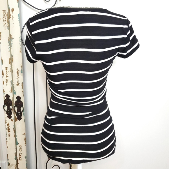 White House Black Market sequin striped t-shirt - Picture 2 of 9